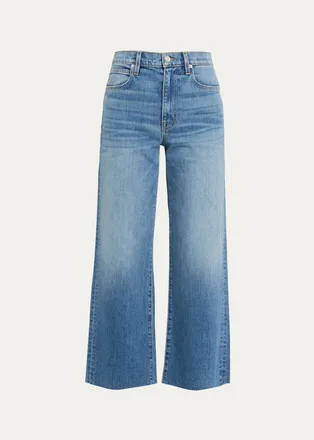 Slvrlake Denim Grace High-Rise Wide-Leg Crop Jeans