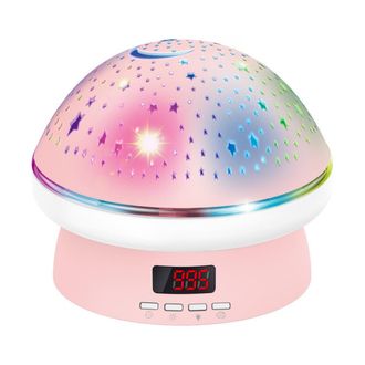 OEM L&aacute;mpara Nocturna Setas - Proyector Estrellas 360&deg; - Recargable Usb-c - Decoraci&oacute;n Habitaci&oacute;n Rosa - 1 Unidad