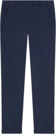 Dondup Slim Gabardine Broek - Heren - Slim Fit Broeken - Blauw - W30 - Katoen - Broeken
