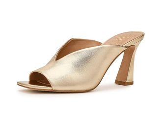 Vince Camuto Galeni Peep Toe High Heel Mule Womens Sandals Egyptian Gold : 8.5 M, Faux Leather