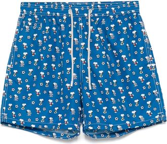 MC2 Saint Barth x Peanuts Costume da bagno con stampa Snoopy Soccer Play - Blu