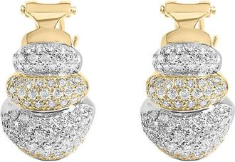 House of Brilliance Haus Of Brilliance 18K 5.00 Ct. Tw. Diamond Hoop Earrings