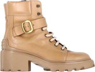 【関税＆送料込み】Tod'S Platform Leather Combat Boots Shoe Tejiojio Clearance Fashion Hasp Lacing Thick-soled Large