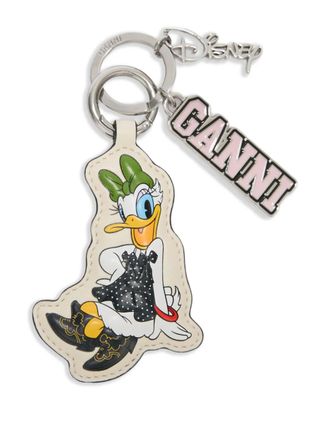 Ganni x Disney leather keyring - women - Calf Leather - One Size - Neutrals