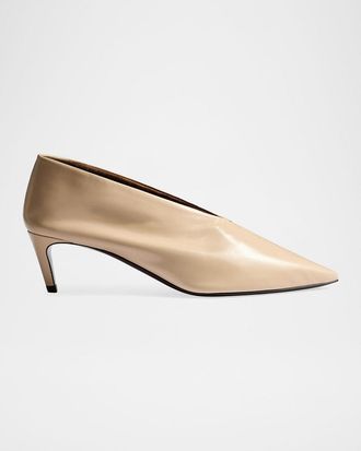 Khaite Miriam 50MM Leather Pumps