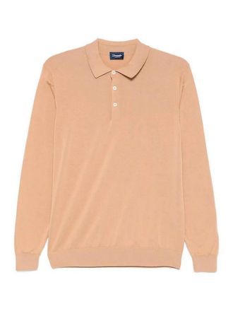 Drumohr Long sleeve logo polo