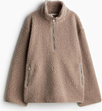 H&M Troyer aus Teddyfleece - Brown