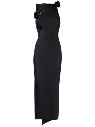 Coperni High Neck Asymmetrical Maxi Dress