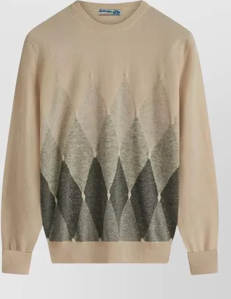Ballantyne cashmere diamond-intarsia crewneck jumper