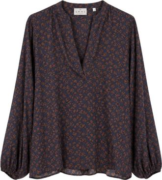 Marella Emmtalento Blouse - Dames - Blouses - Blauw - 2XS - Satijn - Overhemden