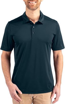 Cutter & Buck Prospect Textured Stretch Polo in Black at Nordstrom, Size Xxx-Large