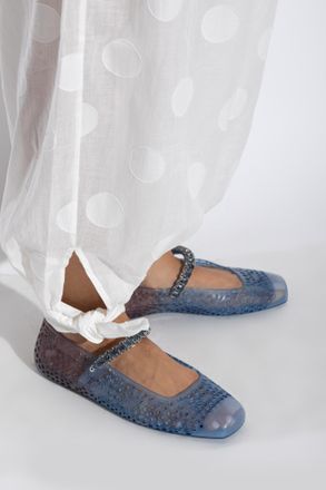 Jimmy Choo London Ballet Flats The Jelly, Womens, Blue