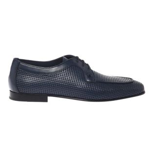Baldinini Geperforeerde Leren Veterschoenen - Heren - Nette schoenen - Blauw - 41 EU - Leer - Schoenen