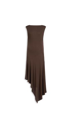 Alaia Womens Robe Dos Nu En Jersey De Cr&ecirc;pe Marron Brown Dress
