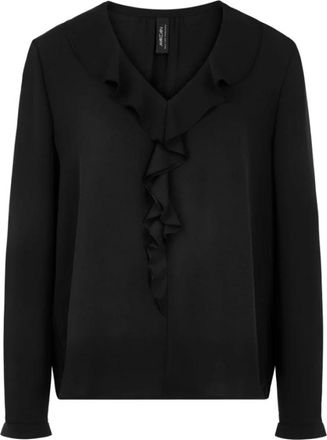 Marc Cain Dames, Blouses & Shirts, Zwart, Maat: 3XL Zijde