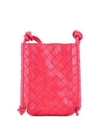 Bottega Veneta The Knot Bag Intrecciato Nappa Mini crossbody bag - women - Calf Leather - One Size - Pink