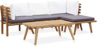 vidaXL Vidaxl - Juego De Muebles De Jard&iacute;n 5 Pzas Madera Maciza De Acacia