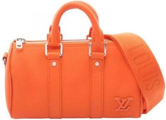 Louis Vuitton Pre-owned Vintage Handbag - unisex - Vintage Handtas - Oranje - ONE Size - Leer - Vintage