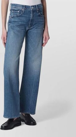 Mother denim mid-rise wide-leg trousers