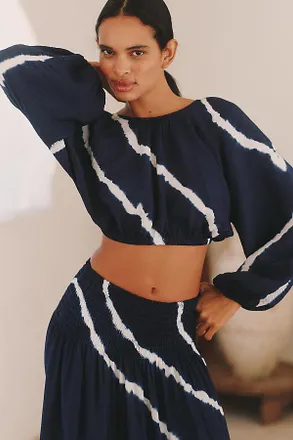 Electric & Rose Abigail Long-Sleeve Crop Top