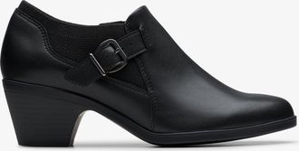 Clarks Emily2 Darcey Zwarte Leren Schoenen
