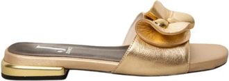 Jeannot Sandalo Ciabatta - Dames - Sandalen - Geel - 39 EU - Leer - Schoenen