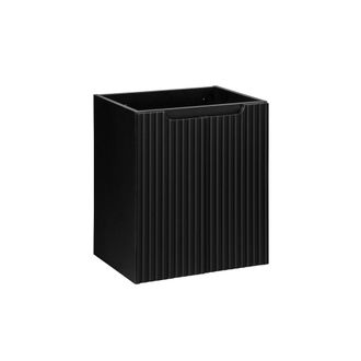 Petits Meubles Mueble bajo lavabo 50cm 2 puertas paneles de melamina y mdf negro