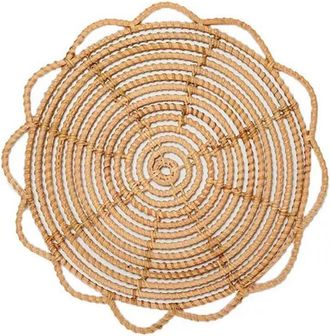 OEM Cesta Decorativa De Pared De Estilo Bohemio, Tapiz Redondo De Rat&aacute;n Tejido A Mano, Decoraci&oacute;n R&uacute;stica De Estilo Granja Para Sala De Estar, Cocina Y Do