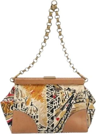 Prada Pre-owned Lederen Schoudertas - Dames - Vintage Schoudertas - Veelkleurig - ONE Size - Leer - Vintage