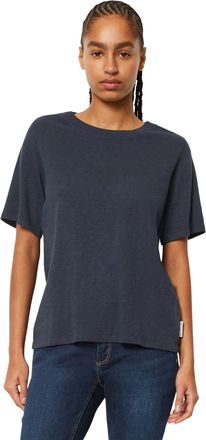 Marc O'Polo Denim T-Shirt MARC OPOLO DENIM, Damen, Gr. XS, blau (marineblau), Jersey, Obermaterial: 100% Baumwolle, loose fit, Rundhals, Shirts T-Shirt, im cleanen Basi