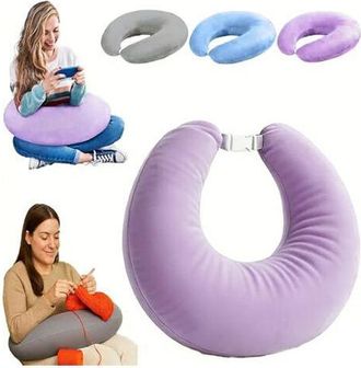 OEM Almohada Cervical Ergon&oacute;mica, De Espuma Viscoel&aacute;stica Y Suave Terciopelo Cristal, Que Proporciona Soporte Para El Cuello Y Los Brazos, C&oacute;moda Para Lee