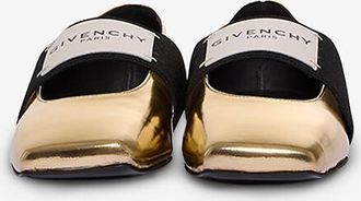 Givenchy Metallisierte Leder-Ballerinas Sliced Square