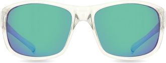 Dirty Dog Shock Polarized 53509 Mens Sunglasses Silver Size 59