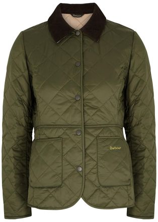 Barbour Deveron Quilted Shell Jacket - Olive - 18 (UK 18 /xxl)