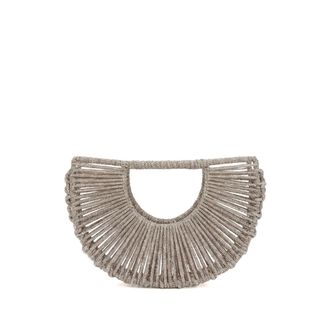 Hibourama Bags Demetra Half-Moon Bag - Dames - Tassen - Grijs - Maat: ONE Size