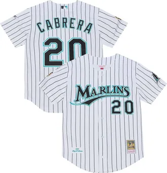 Mitchell & Ness Mens Mitchell & Ness Miguel Cabrera White Florida Marlins 2003 Cooperstown Collection Authentic Jersey at Nordstrom, Size Xxx-Large