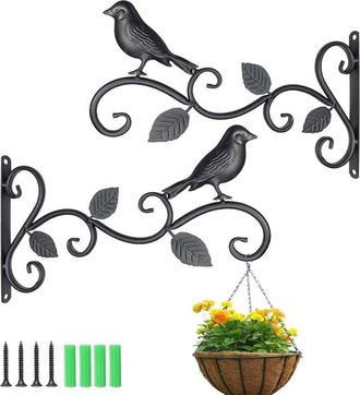 OEM Juego De 2 Ganchos Para Plantas, Soporte De Pared De Hierro, Ideal Para Colgar Macetas