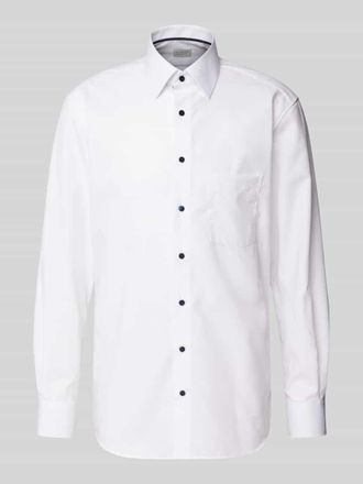 Eterna Modern Fit Business-Hemd mit Knopfleiste in Weiss, Größe 45