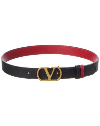Valentino Vlogo Signature Reversible Leather Belt