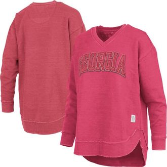 Pressbox Womens Pressbox Red Georgia Bulldogs Westin Poncho V-Neck Pullover Sweatshirt at Nordstrom, Size Medium