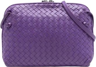 Bottega Veneta Pre-owned Cross Body Bags, female, Purple, Size: ONE SIZE Pre-owned Nodini Crossbody Bag