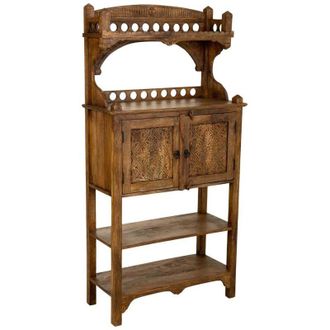 Wanderlust Deco Aparador De Madera Marr&oacute;n 75x35x150 Cm