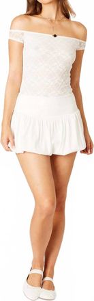 Cotton Candy Balloon Mini Skirt In White