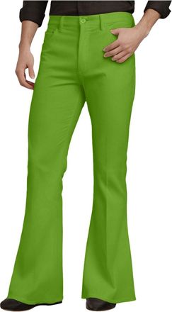 Generic Mens Flared Pants Trousers Mens Stretch Casual Classic Retro Slim Flare Trousers Vintage Bell Bottom Men 60s 70s Flared Pants with Pockets for Theme P