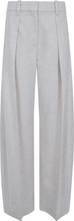 Brunello Cucinelli Broeken, Dames, Beige, L, Wide Broeken