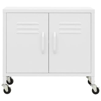 Berkfield Home Storage Cabinet White 60x35x56 cm Steel | Size: 60 x 35 x 56 cm