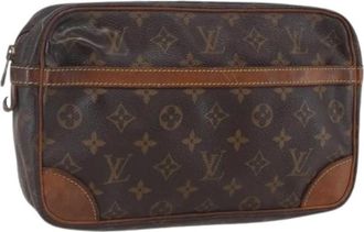 Louis Vuitton Pre-owned Clutches, female, Brown, Size: ONE SIZE Pre-owned Vintage Canvas Clutch