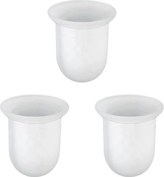 OEM Juego De Escobillas De Ba&ntilde;o De Cristal - Soporte Para Escobilla De Ba&ntilde;o, Cristal, Blanco (juego De 3)