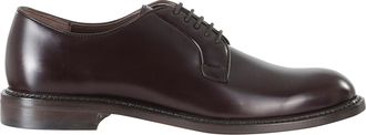 John Spencer Brown Smooth Lace-Up Derby Shoes