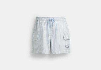 Coach Brain Dead Striped Camp Shorts
